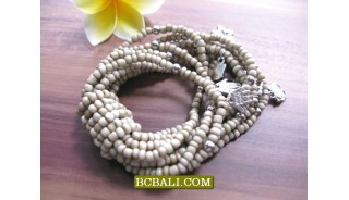 Beads Charm Bracelets Multi Strand Mono Color